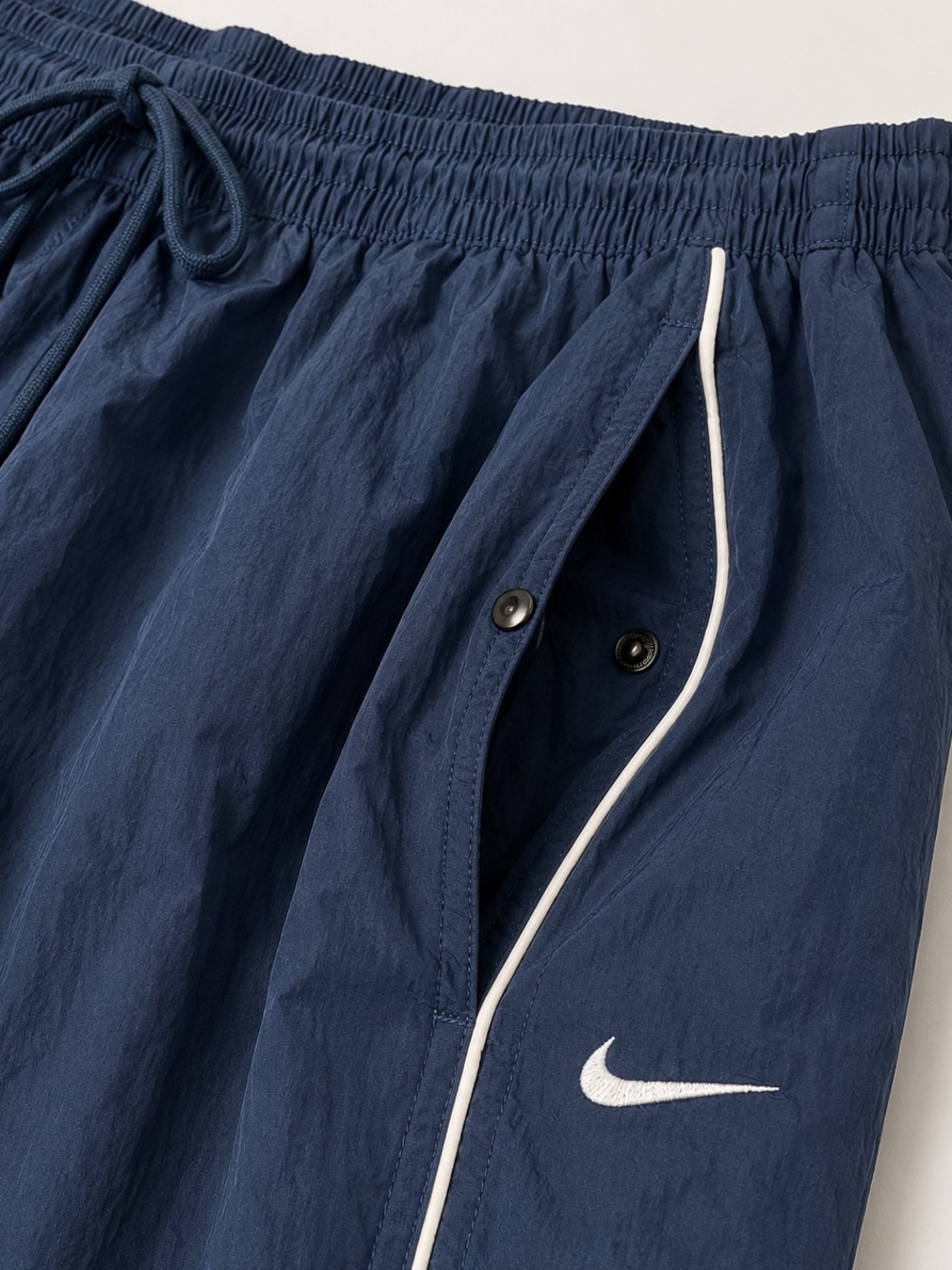 Nike Plus Size Navy Track Pants with White Piping - Picture 4 of 8